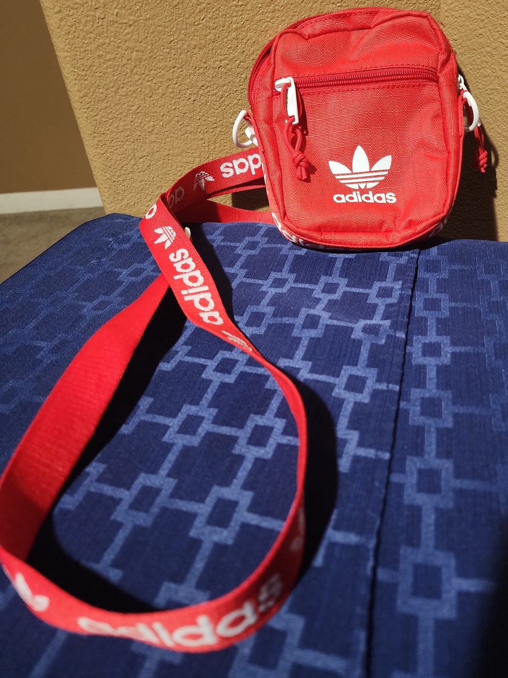 Adidas Originals Festival Red Trefoil Mini Crossbody Bag adidas Crossbody